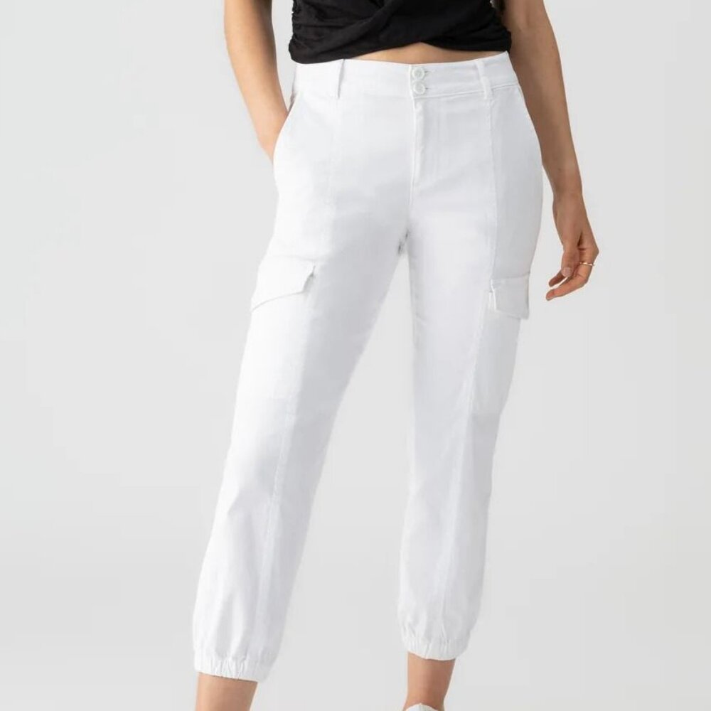 Sanctuary Rebel Cargo Pants White NEW w Tags Women's Size 32 / 12